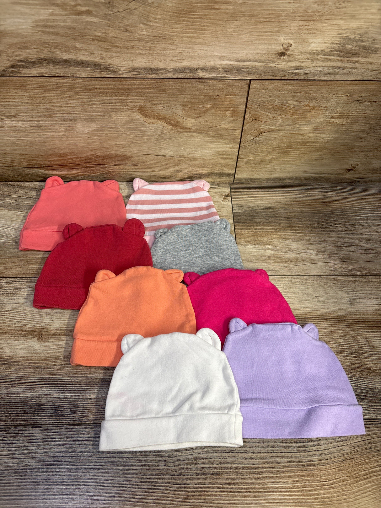 Geyoga 8pk Bear Ear Baby Girls' Hats 8pk sz 0-6m