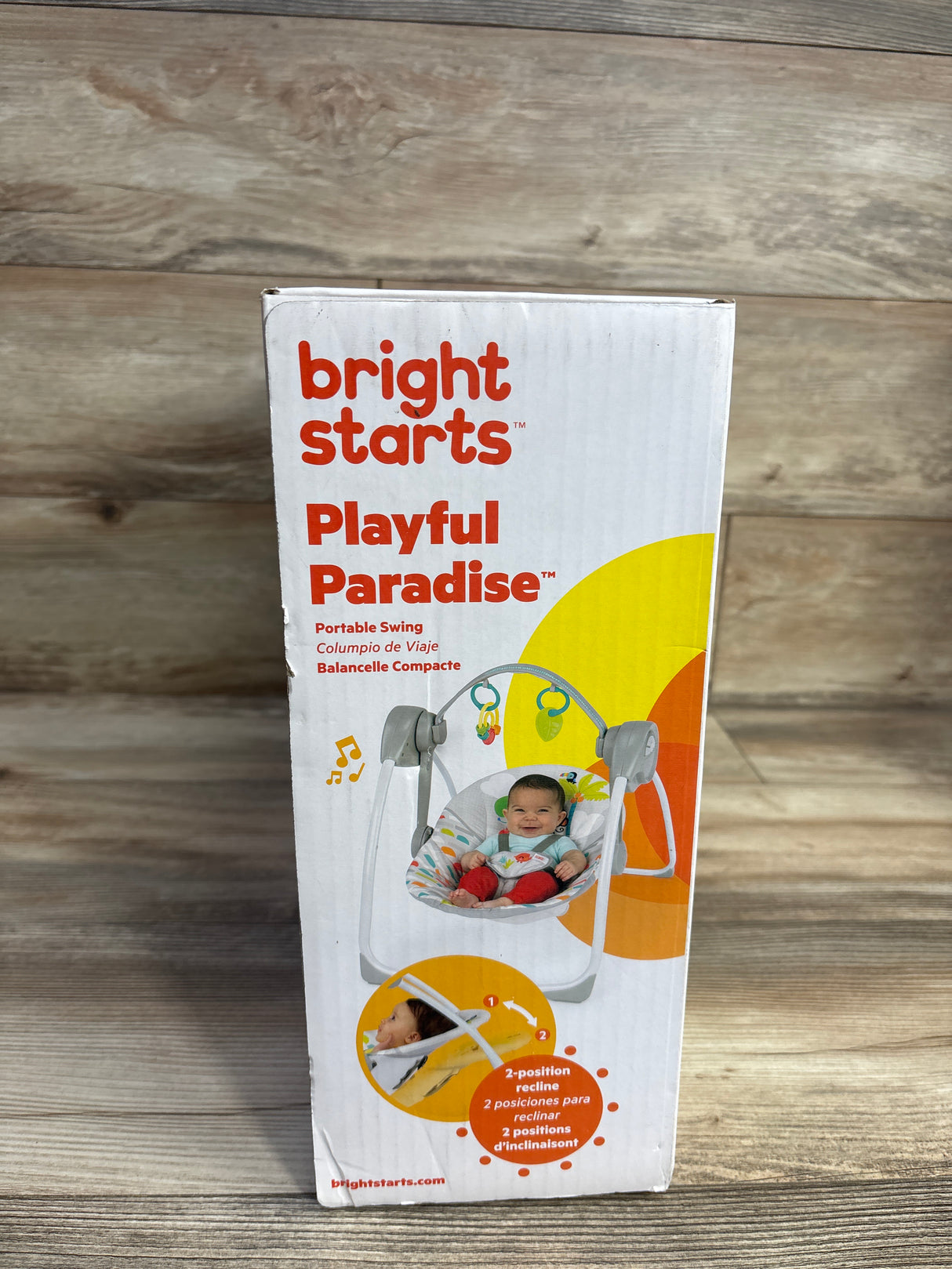 NEW Bright Starts Playful Paradise Portable Compact Baby Swing