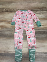 Angel Dear Bamboo Golfing Mrs. Claus and Elves Convertible Zip Sleeper Pink sz 6-12m