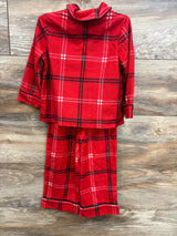 Wondershop 2pc Plaid Coat Style Pajama Set Red sz 18m