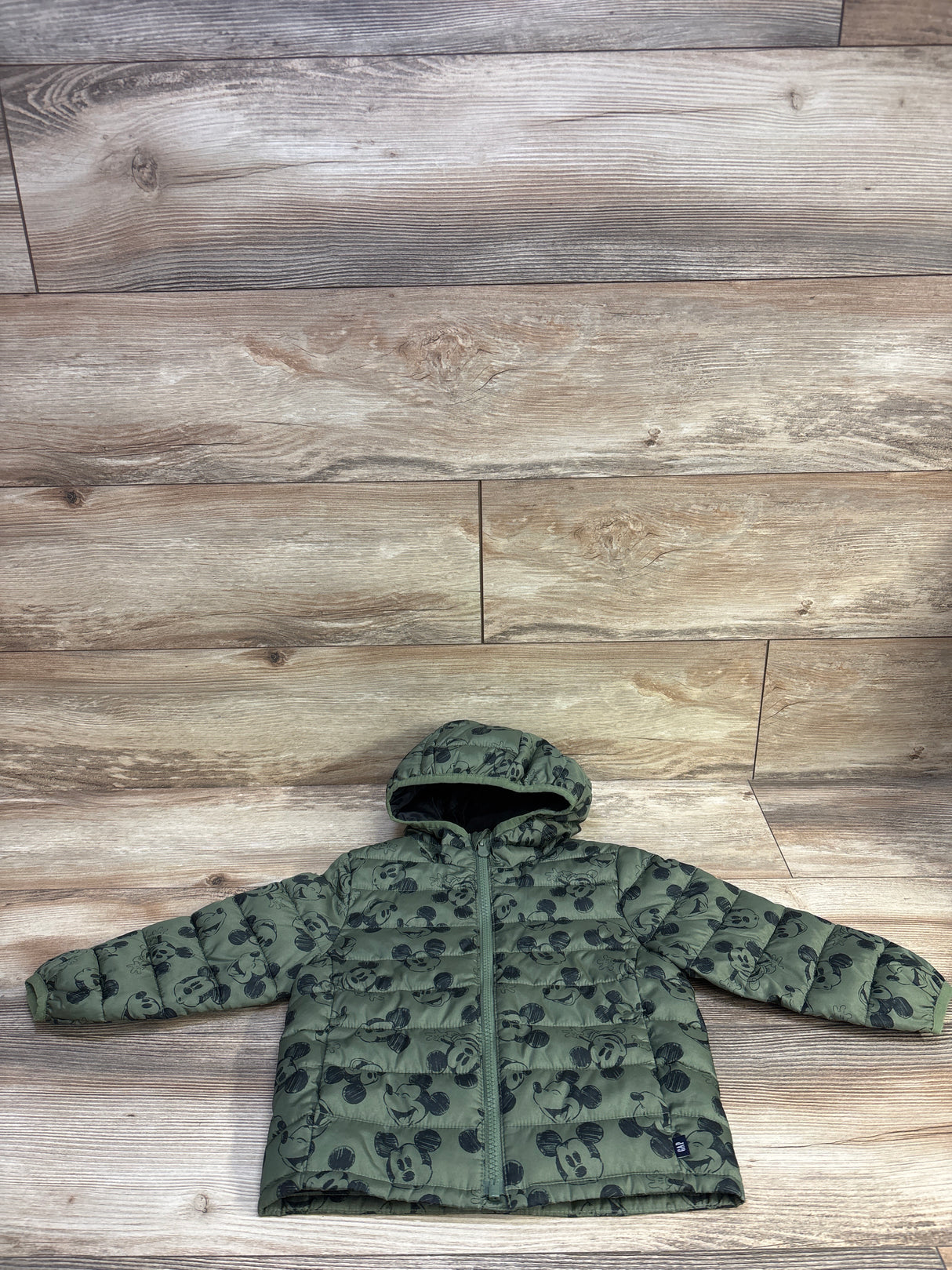 Baby Gap x Disney Mickey Mouse Puffer Jacket Green sz 3T