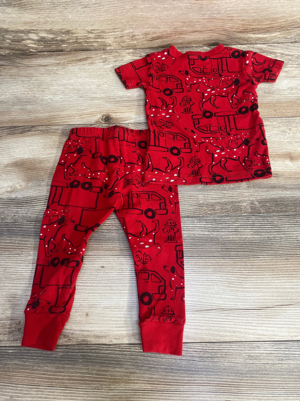 Carter's 2pc Firetruck Pajama Set Red sz 12m