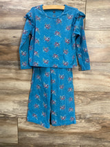 TEA 2pc Floral Shirt & Pants Set Blue sz 4T