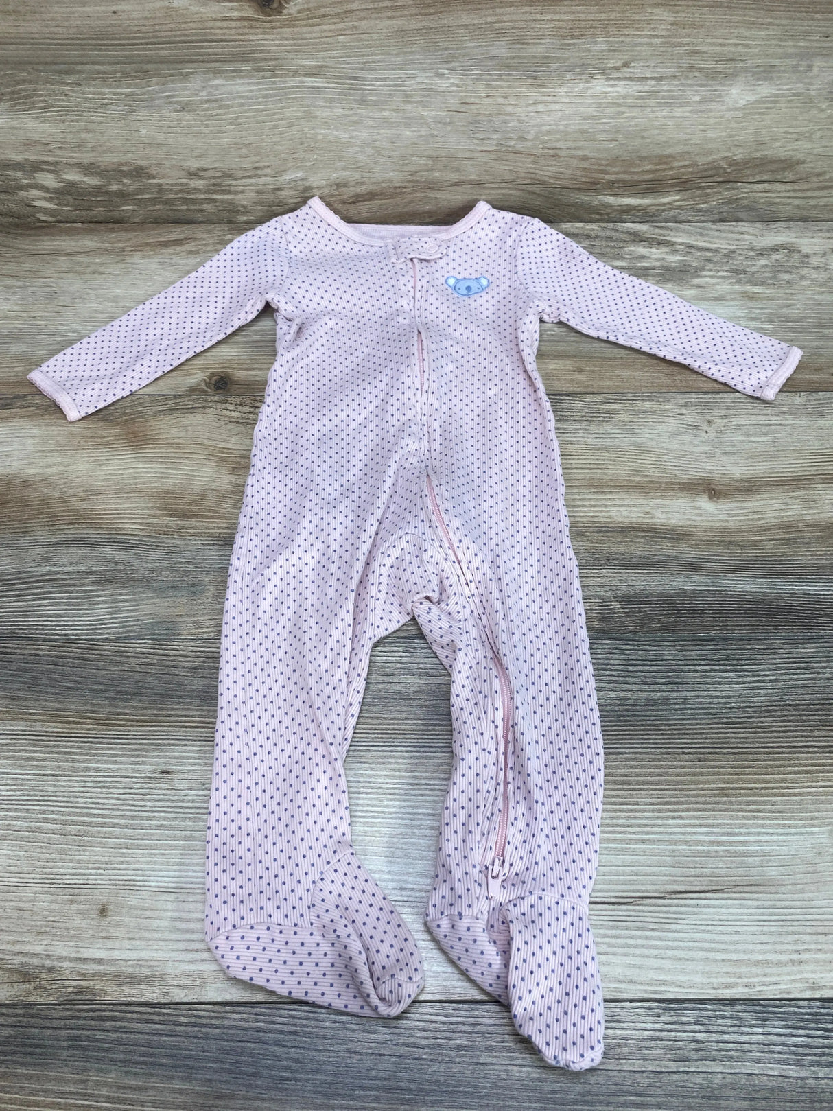 Carter's Polka Dot Sleeper Pink sz 9m