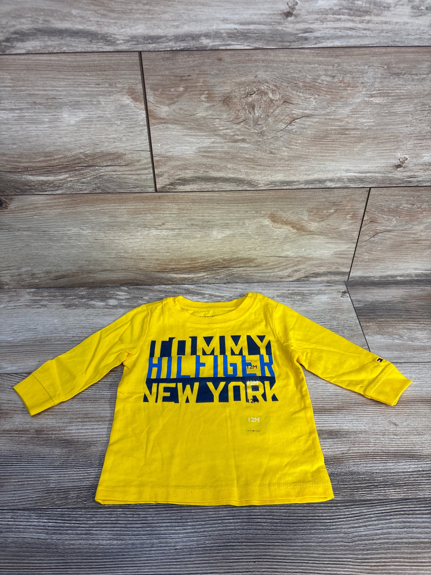 NWOT Tommy Hilfiger Logo Shirt Yellow sz 12m
