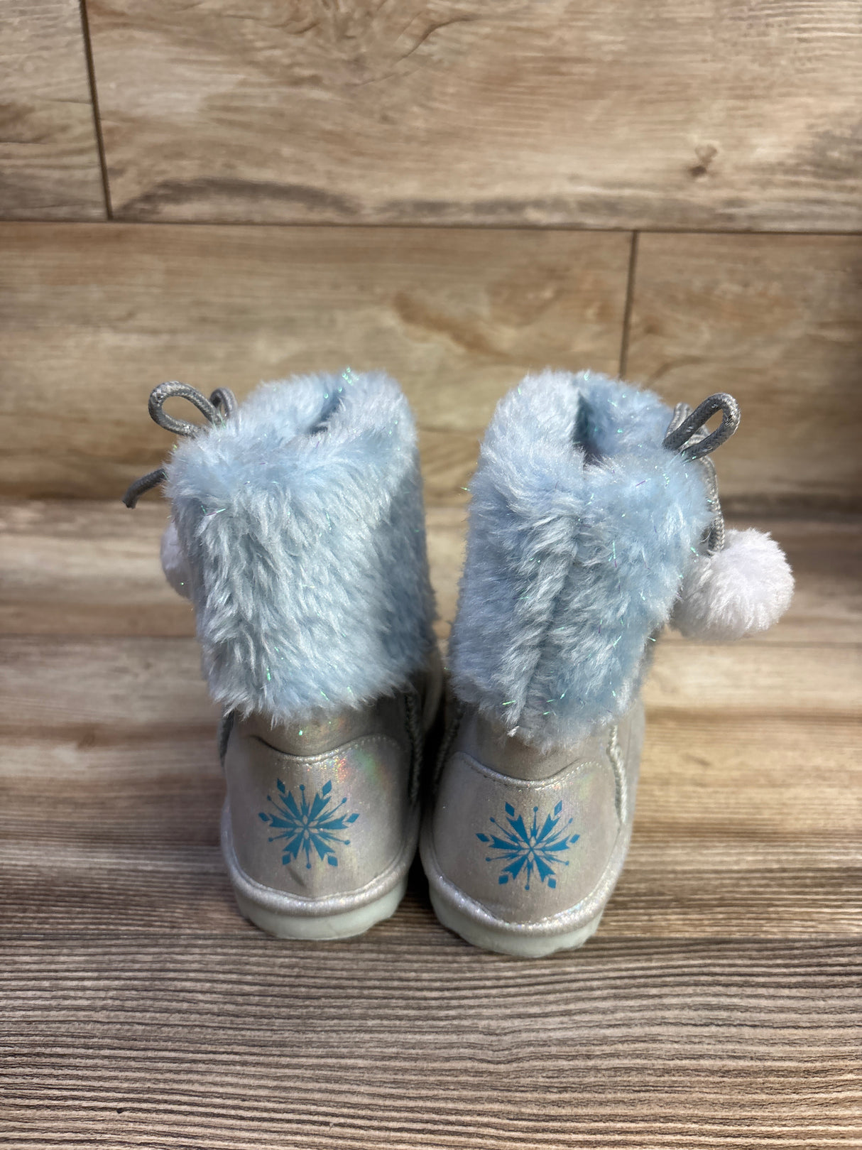 Disney Frozen Faux-Fur Boots Blue sz 8c
