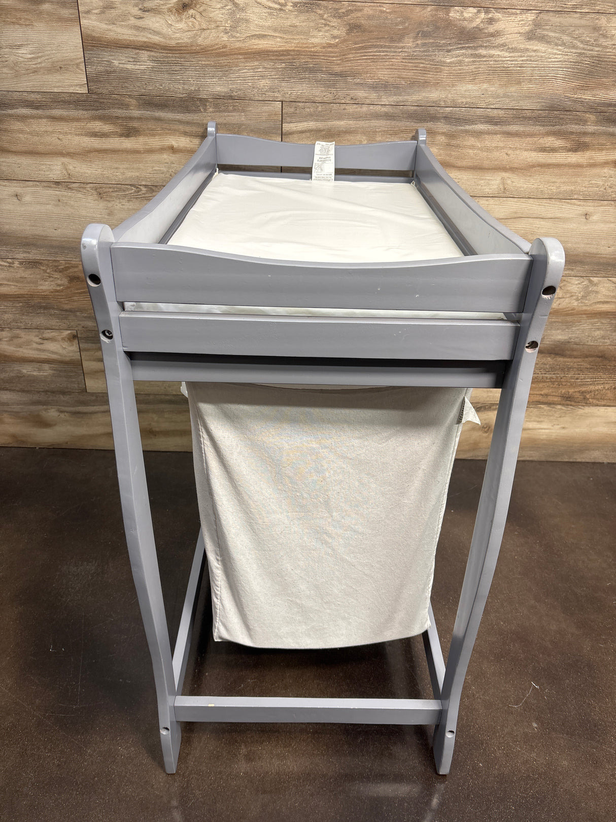 Badger Basket Sleigh-Style Baby Changing Table 2/ Hamper & 3 Storage Baskets