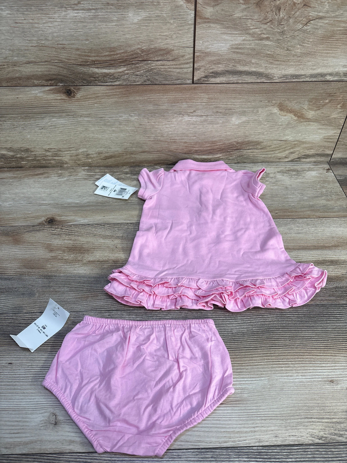 NEW Ralph Lauren 2pc Polo Dress & Bloomers Pink sz 6m - Me n Mommy To Be