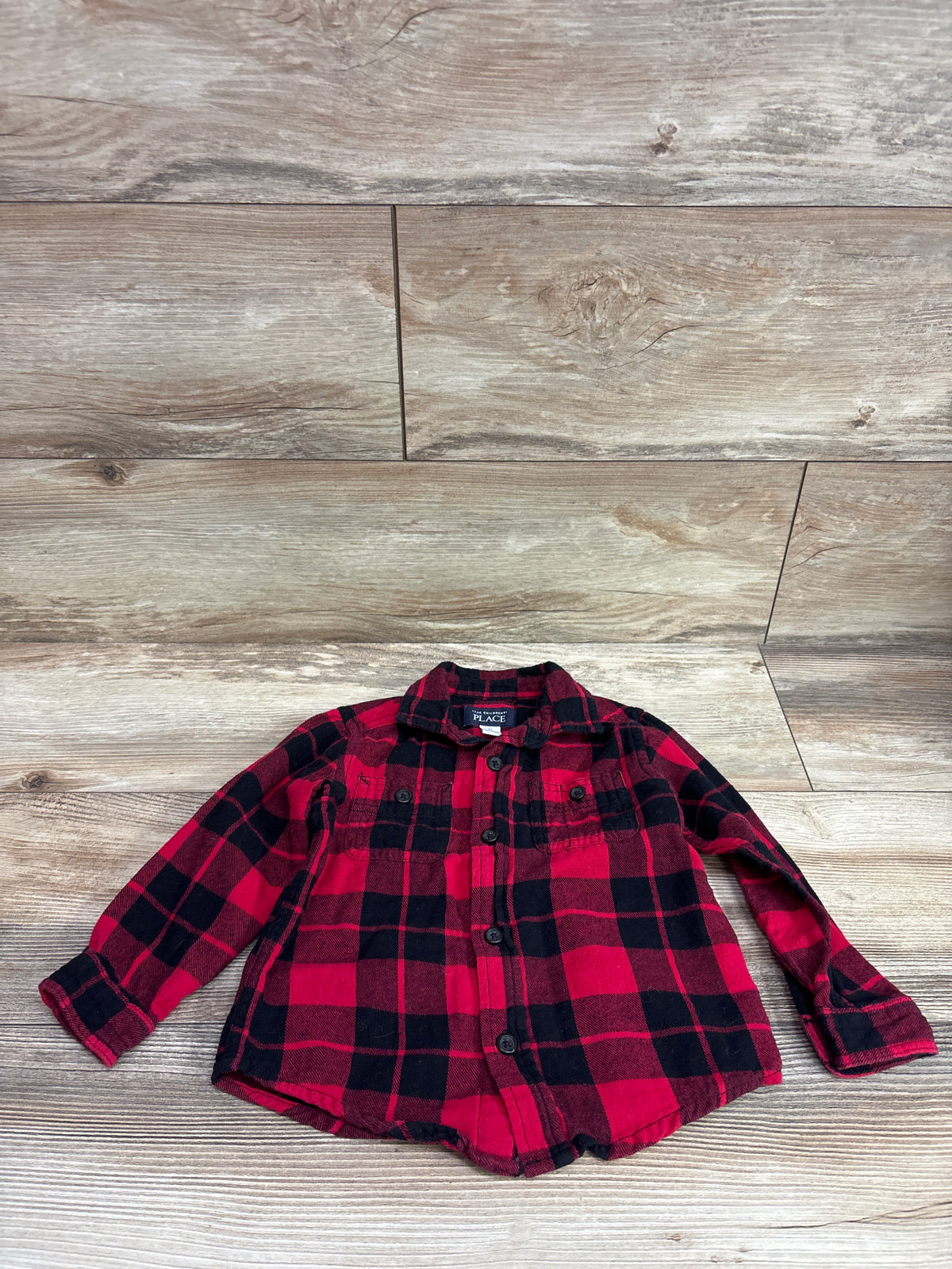 Children's Place Plaid Flannel Shirt Red sz 2T
