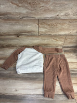 Carter's 2pc Moose Sweatshirt & Joggers Brown sz 2T