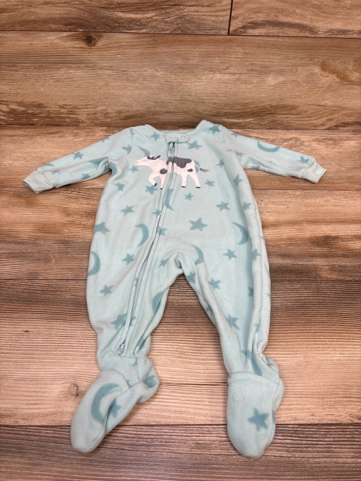 Carter's Cow Blanket Sleeper Blue sz 6m