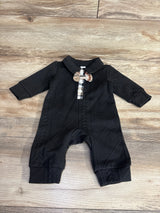 Shein Cable Knit Bow Print Coverall Black sz 1-3m