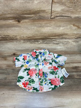 NEW Old Navy Floral Button-Up Shirt White sz 0-3m