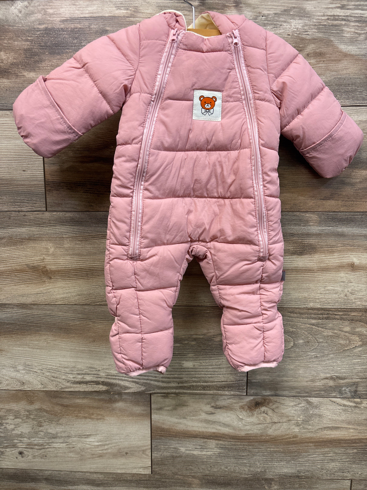 Fleece Lined Baby Snowsuit Pink sz 3-6m