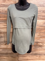 Kindred Bravely Long Sleeve Nursing Shirt Green sz Small