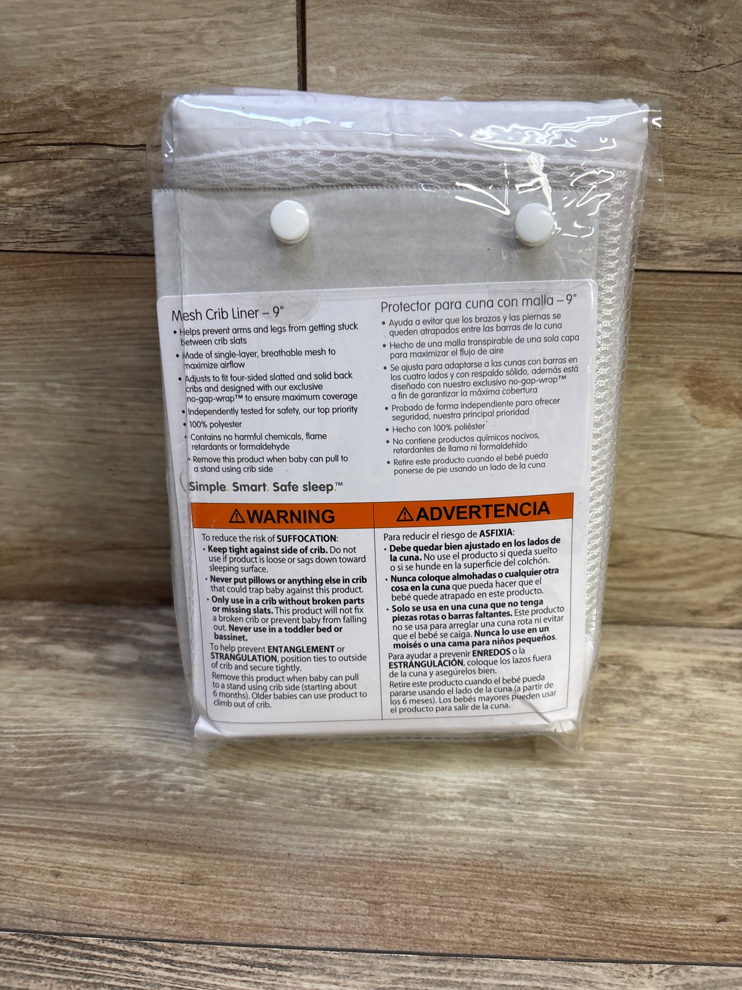 NEW AirflowBaby by BreathableBaby Mesh Crib Liner 9'' White