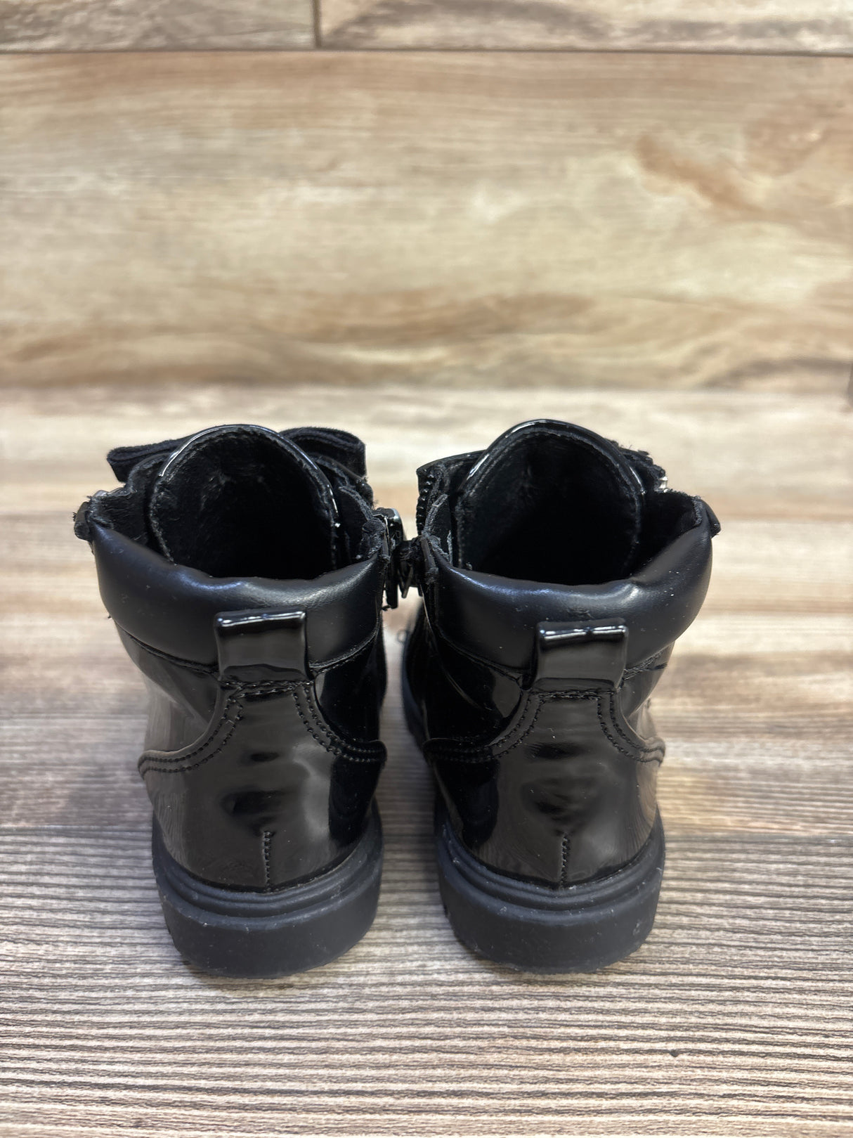 Wonder Nation Leather Boots Black sz 4c