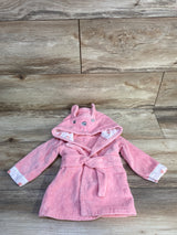 Baby Essentials Terry Cloth Heart Print Robe Pink sz 0-9m