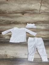 Carter's 3pc Striped Shirt & Pants Set White sz 3m