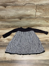 Kickee Pants Houndstooth Dress Black sz 2T