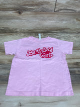 Rabbit Skins Birthday Girl Shirt Pink sz 5/6T