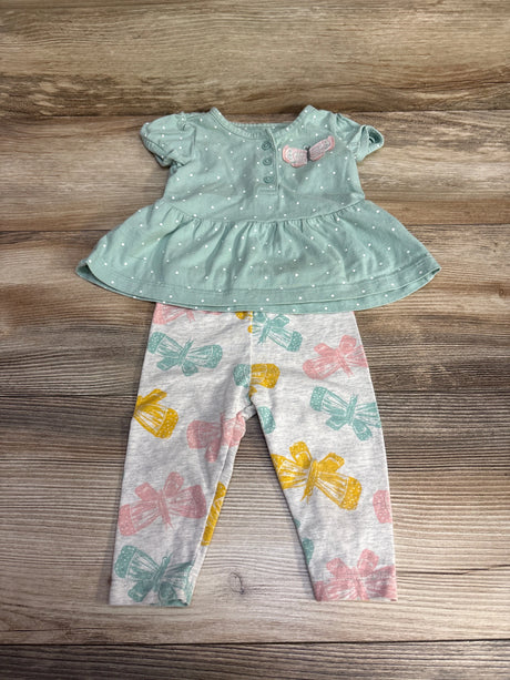 Just One You 2pc Butterfly Top & Leggings Green sz 6m - Me n Mommy To Be