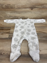 Children's Place Snowflake Blanket Sleeper White sz 6-9m