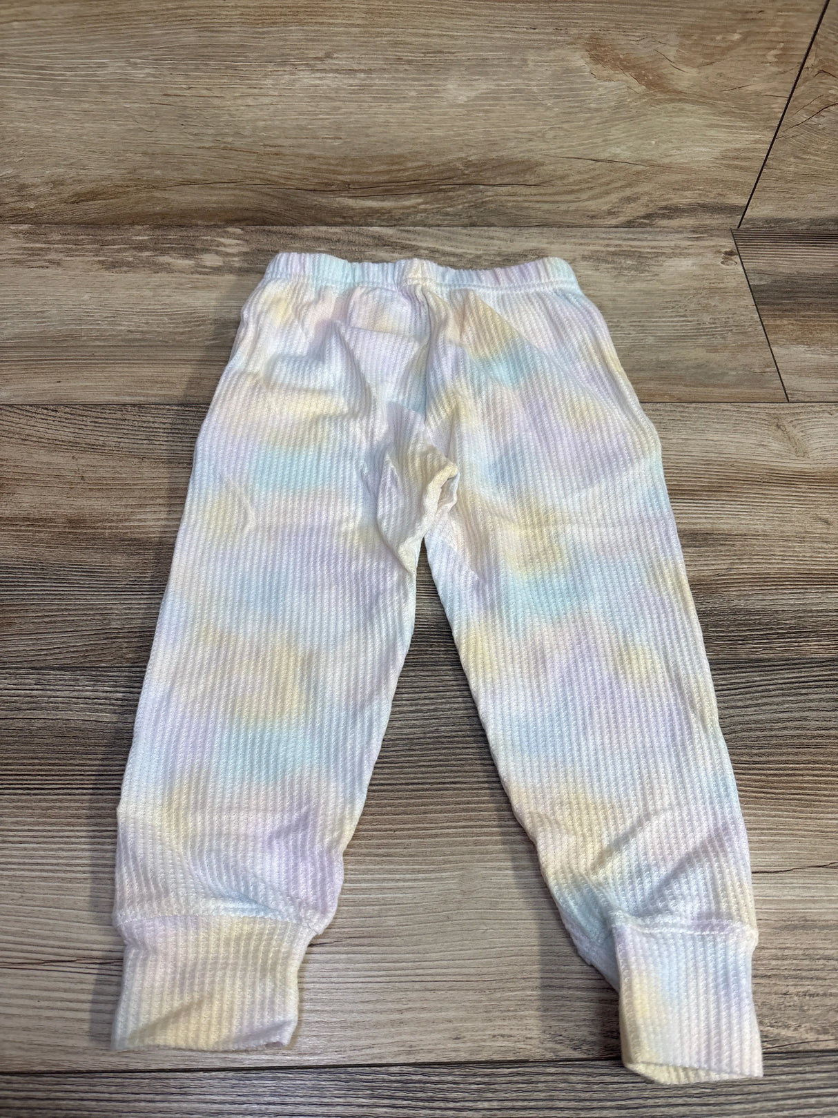 NEW Cat & Jack Tie-Dye Waffle Knit Pants White sz 3T
