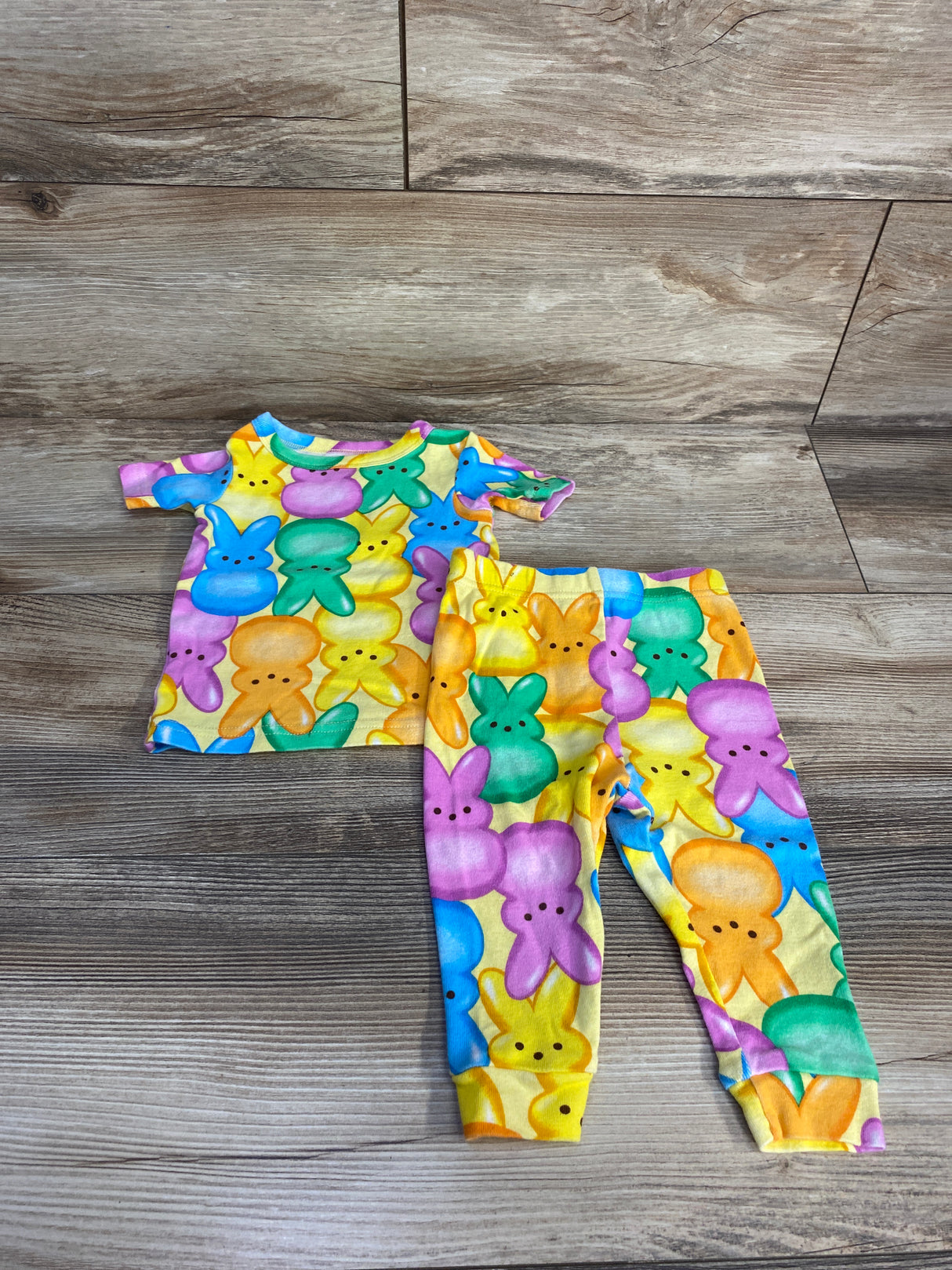 Peeps 2pc Pajama Set Yellow sz 12m