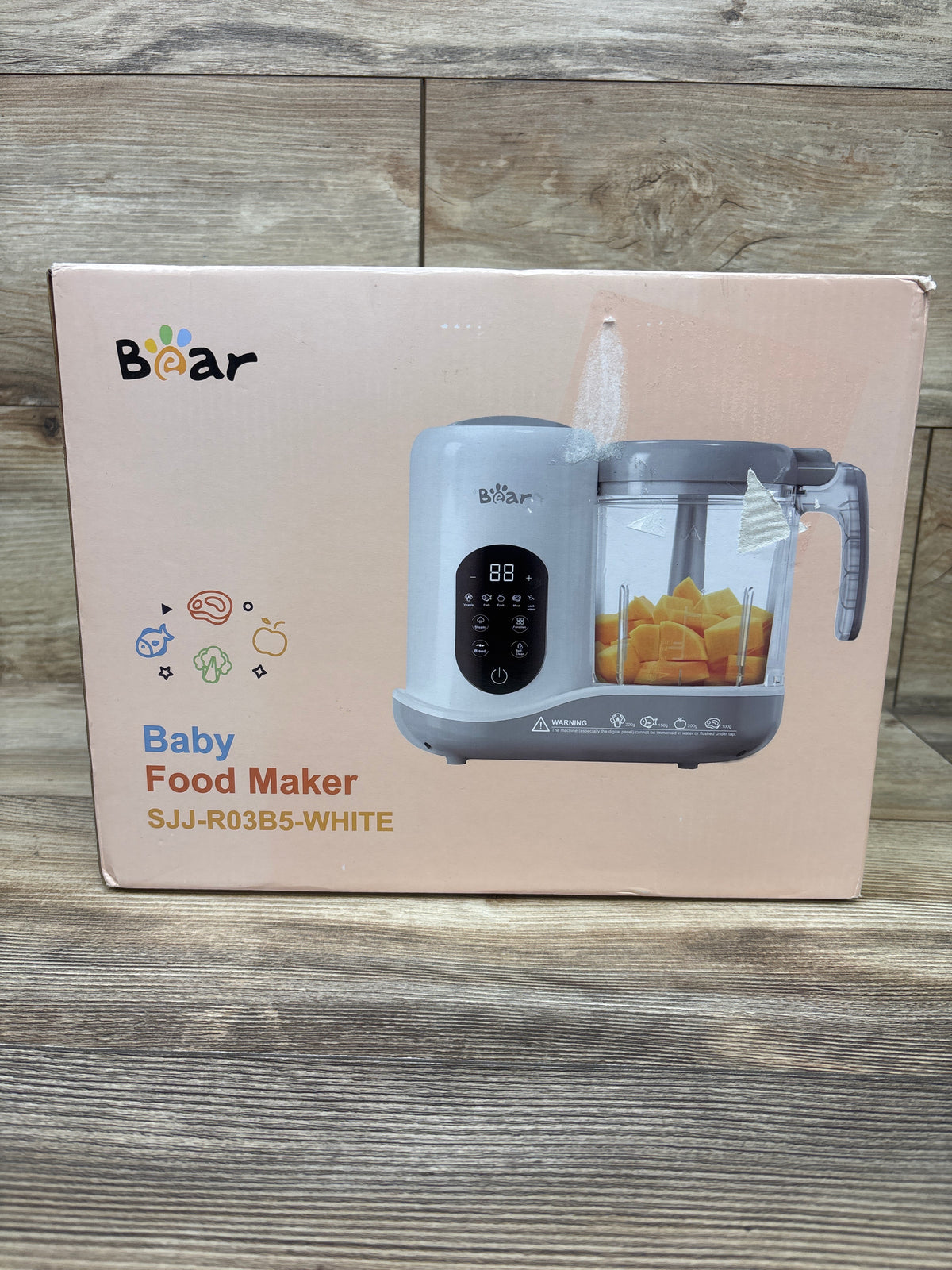 NEW Bear Smart Touch-Screen One-Step Baby Food Maker - White