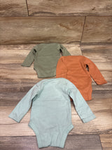 Gerber 3pk Bodysuits Blue sz Newborn