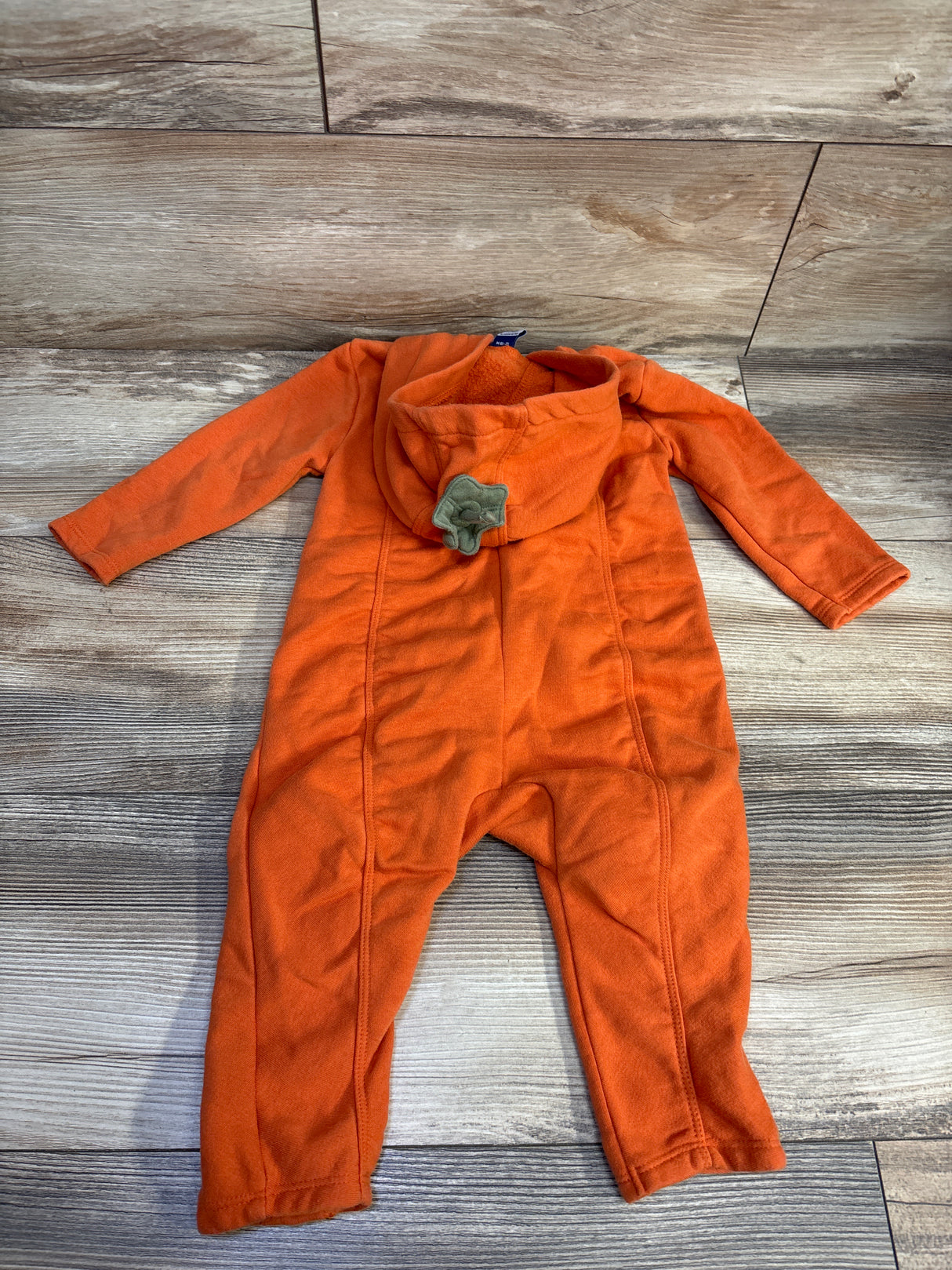 Old Navy Pumpkin Hooded Jumpsuit Costume Orange sz 12-18m