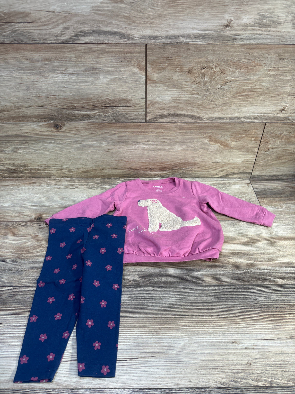 Just One You 2pc Sweet As Can Be Sweatshirt & Leggings Set Pink sz 12m