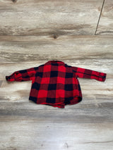 Old Navy Plaid Flannel Shirt Red sz 6-12m