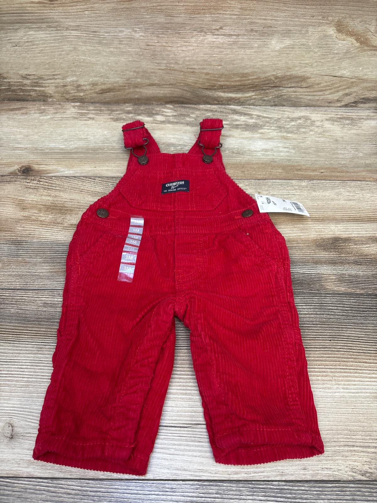 NEW Oshkosh Corduroy Overalls Red sz 3m