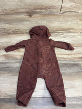 Carter's Bear Hooded Coverall Brown sz 6m