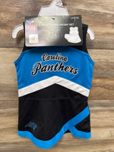 NEW NFL Carolina Panthers 2pc Cheer Captain Jumper Dress sz 12m
