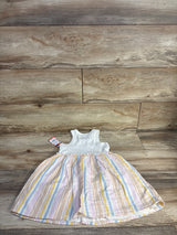 NEW Cat & Jack Striped Multicolored Tank Dress White sz 4T