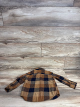H&M Button Up Plaid Shirt Brown sz 4T