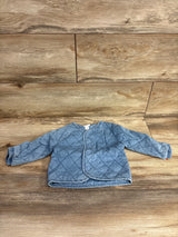 NEW Cat & Jack Chambray Quilted Jacket Blue sz 12m
