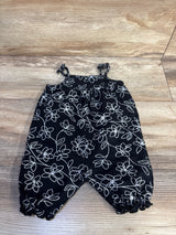 Calvin Klein Sleeveless Henley Romper Black sz 3/6m