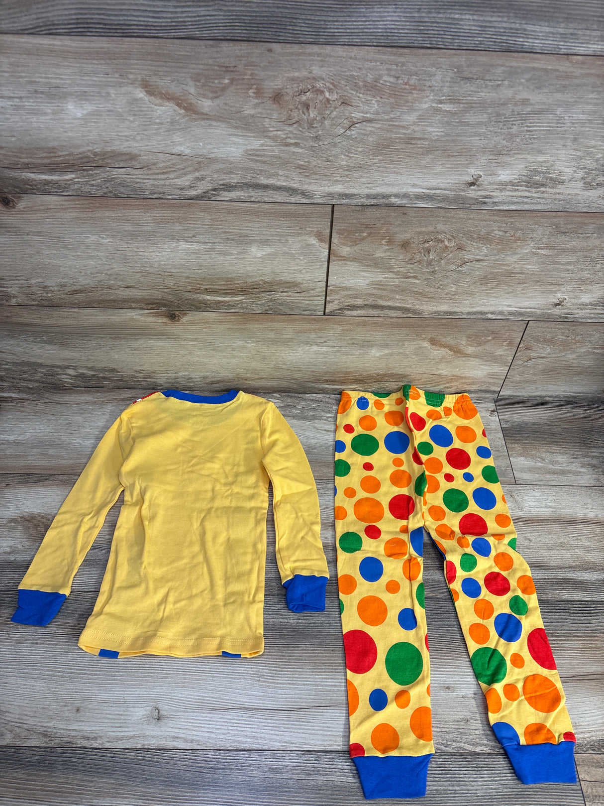 NEW Joyond 2pc Clown Shirt & Polka Dot Pants Pajama Set Yellow sz 4T