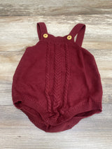 Cat & Jack Cable Knit Romper Burgundy sz 12m