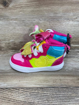 NEW Jojo Siwa Over The Rainbow Neon Athletic High Top Sneaker Pink Sz 7c