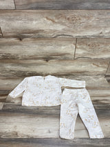 Zara 2pc Cream Bicycle Matching Set sz 9-12m