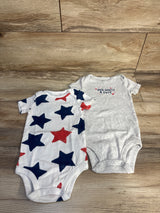 Just One You 2pk Fourth Of July Bodysuits Grey sz 9m