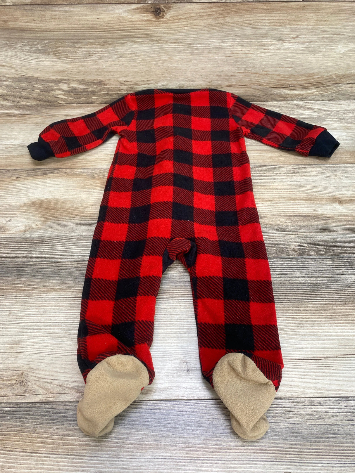 Carter's Buffalo Plaid Blanket Sleeper Red sz 9m