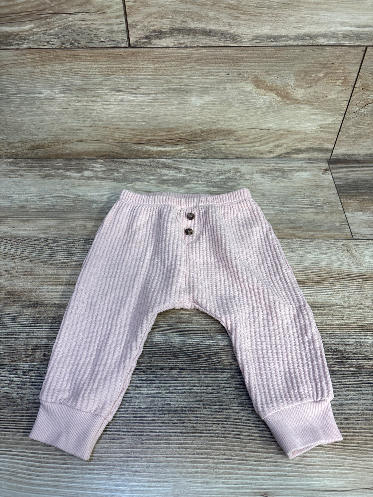 Old Navy Thermal Knit Buttoned Jogger Pants Pink sz 6-12m