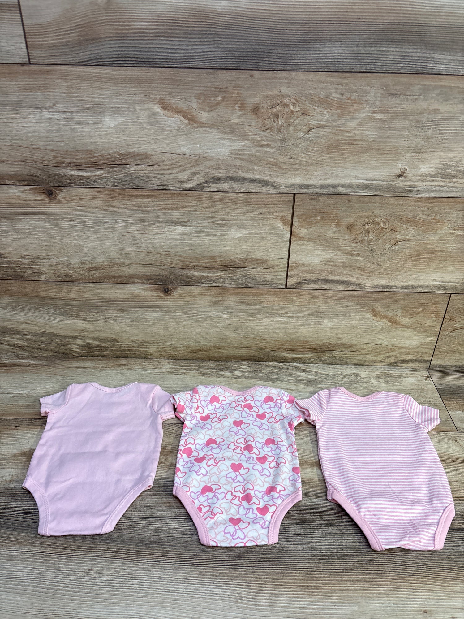 Little Beginnings 3pk Bodysuits Set Pink sz 0-3m