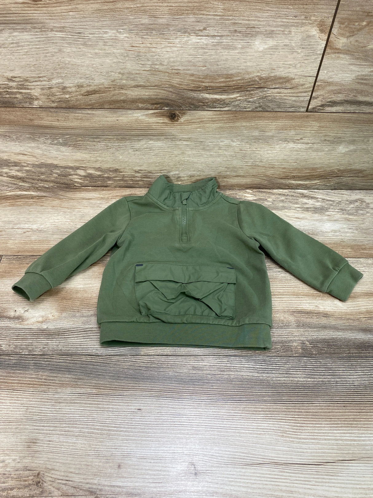 Old Navy 1/4 Zip Sweatshirt Green sz 18-24m